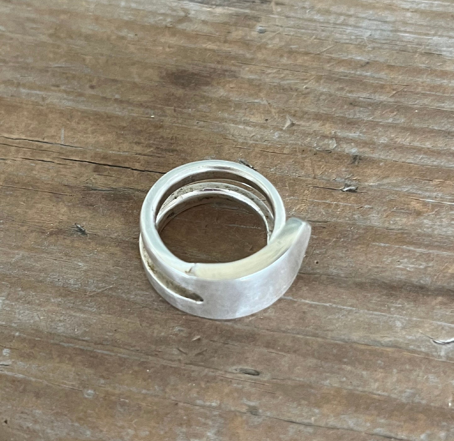 Fork Tine Ring - Double - PLAIN - SIZE 7.5 - #6042