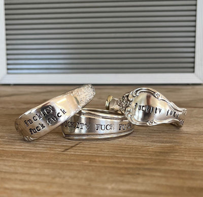 Spoon Cuff Bracelet - FUCKITY FUCK FUCK - #5594