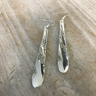 Spoon Earrings - Bridal Wreath
