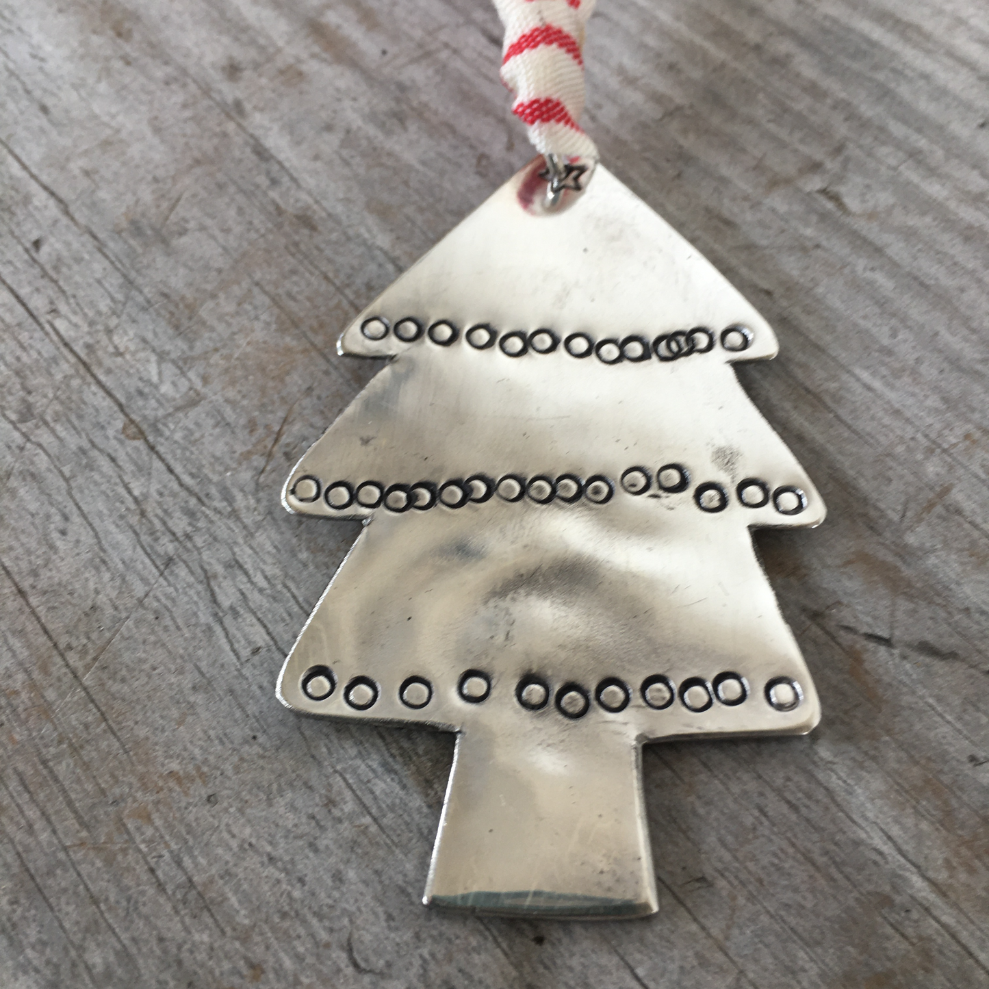 Upcycled Silverware Spoon Ornament Christmas Tree Shaped