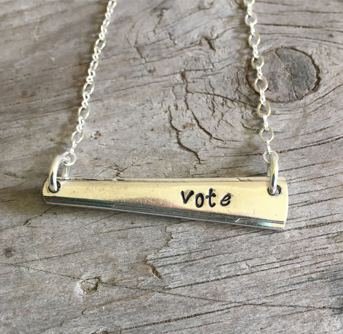 Bar Necklace - Vote - #4451