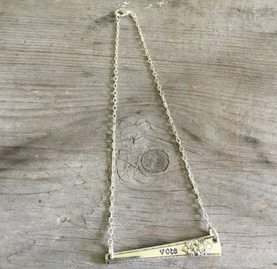 Bar Necklace - VOTE - #4461