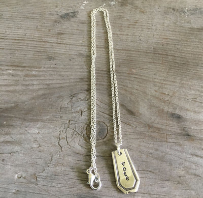 Bar Necklace - VOTE - #4462