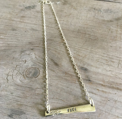 Bar Necklace - VOTE - #4463