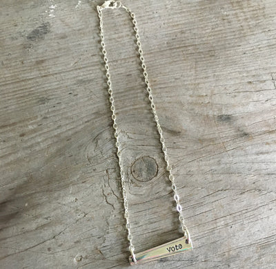 Bar Necklace - VOTE - #4468