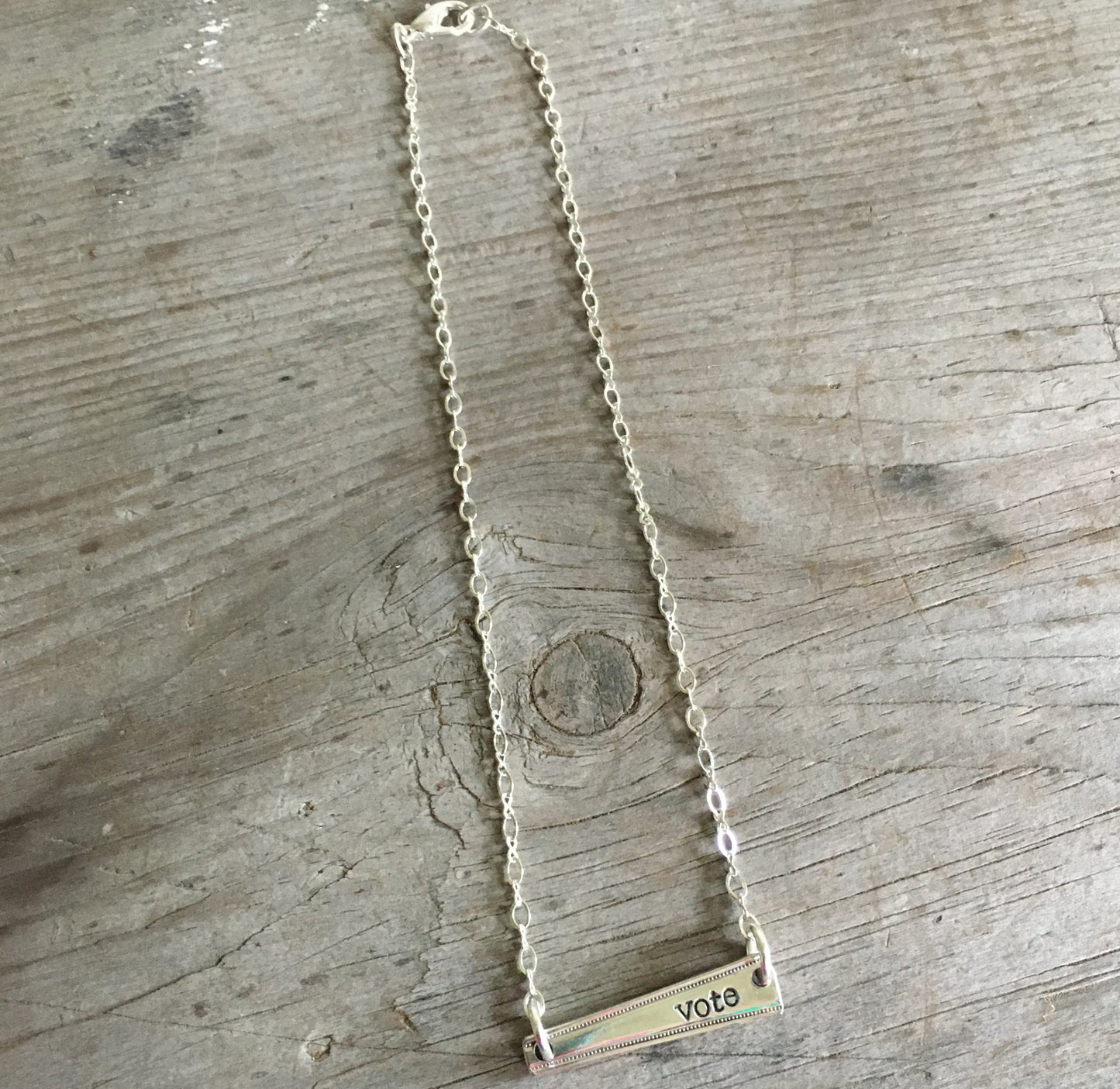 Bar Necklace - VOTE - #4468
