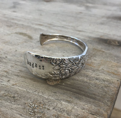 Badass Upcycled Silverware Bracelet