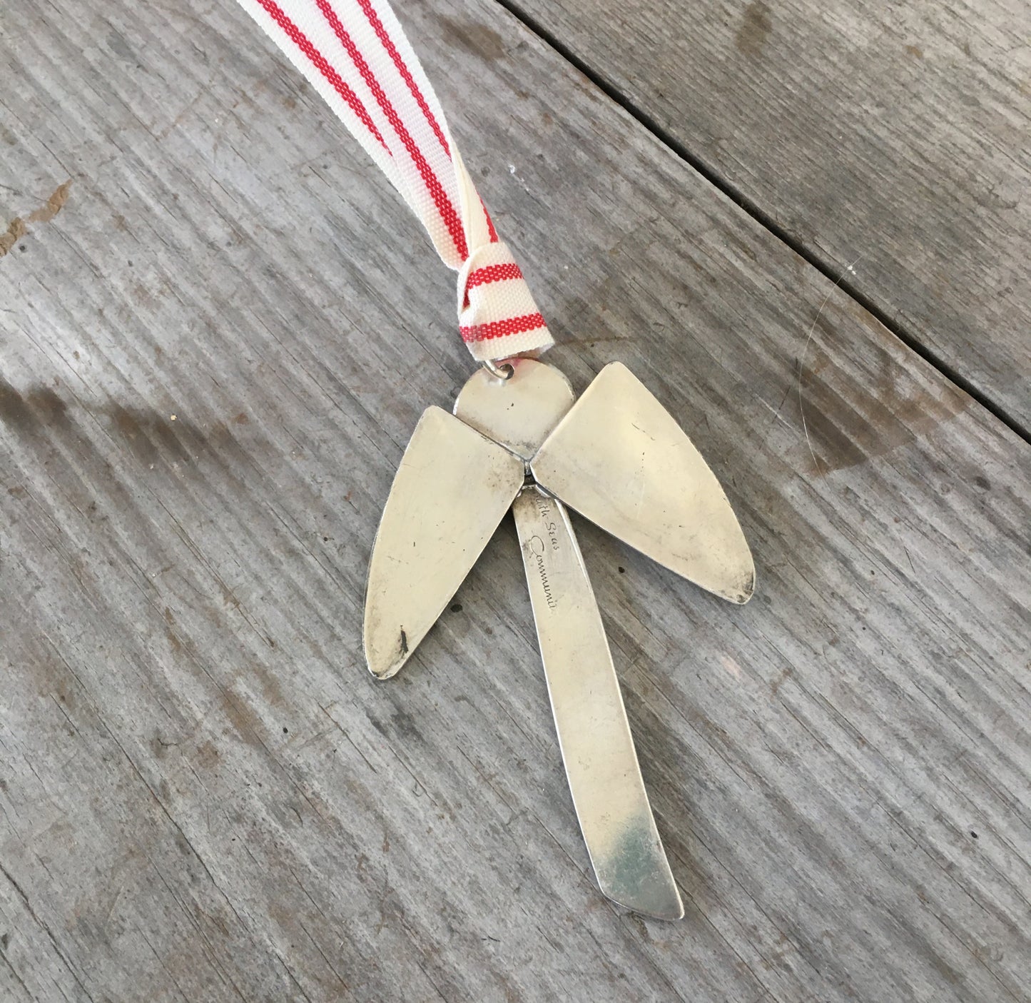 Artisan Angel Ornament - Upcycled Silverware Pieces - #4546