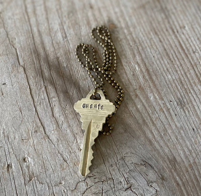 Stamped Key Necklace - CREATE - #4759