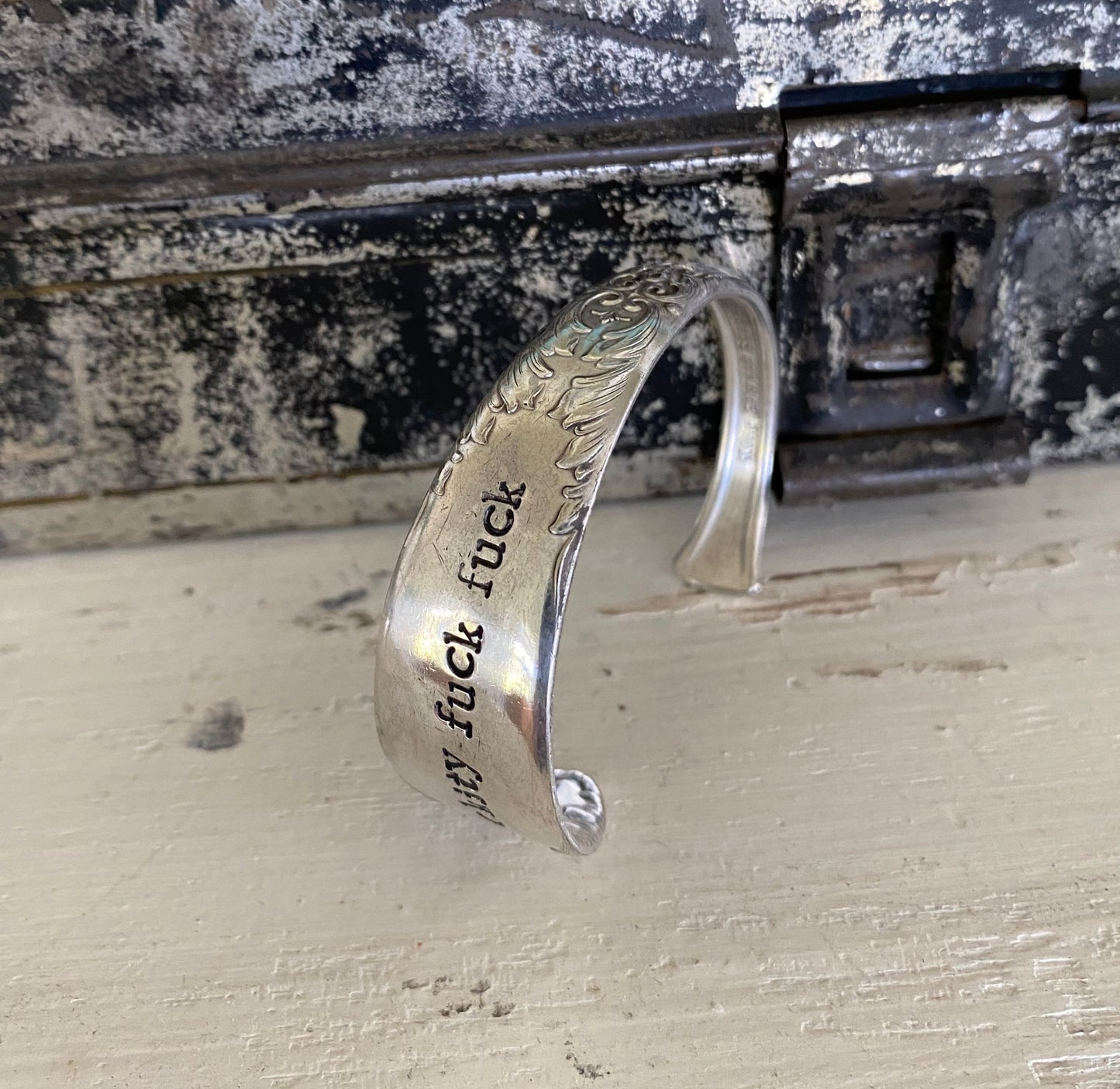 Spoon Cuff Bracelet - FUCKITY FUCK FUCK - KING EDWARD