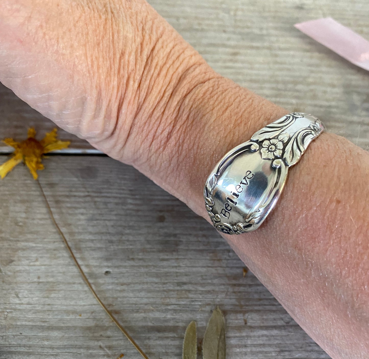 Spoon Cuff Bracelet - BELIEVE - Enchantment - #5089