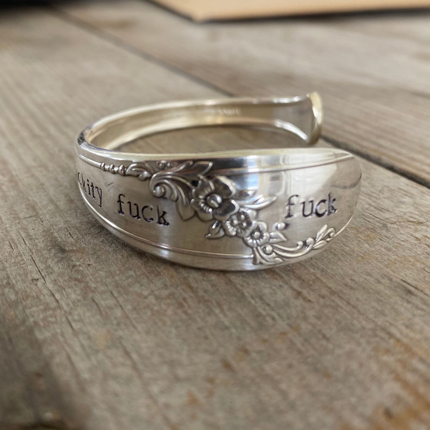 Spoon Cuff Bracelet - FUCKITY FUCK FUCK - QUEEN BESS - #5126