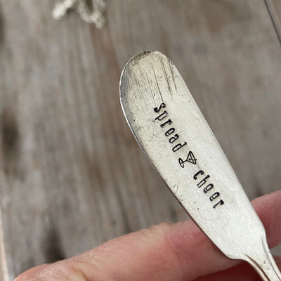 SALE SPREAD CHEER - Hand Stamped Cheese Spreader - #5230