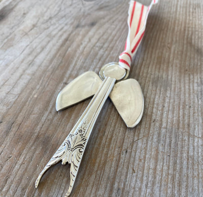 Artisan Angel Ornament - Upcycled Silverware Pieces - NANCY - #5335