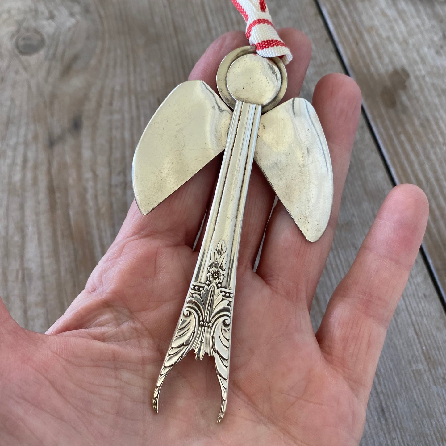 Artisan Angel Ornament - Upcycled Silverware Pieces - NANCY - #5335