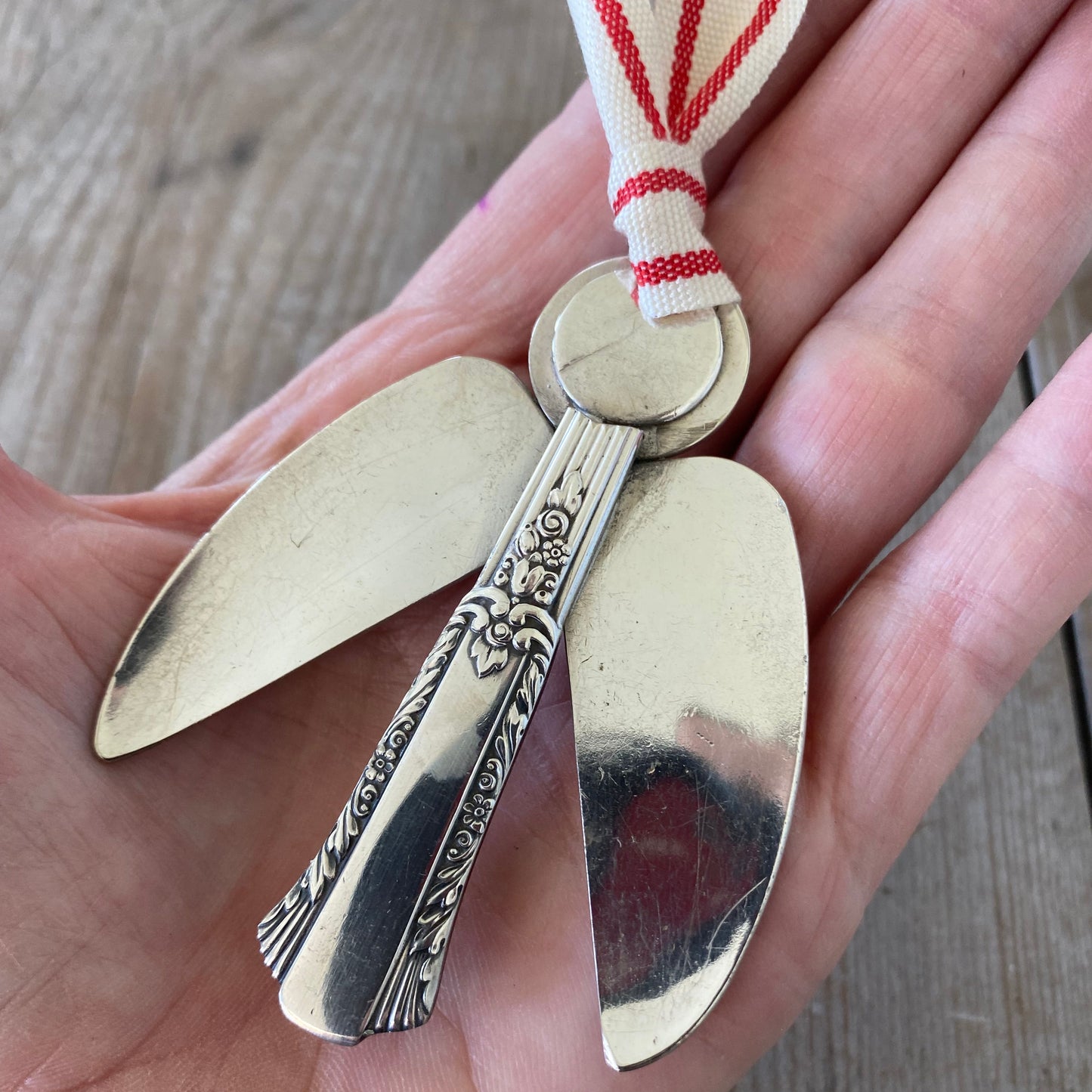 Artisan Angel Ornament - Upcycled Silverware Pieces - MARGO - #5338