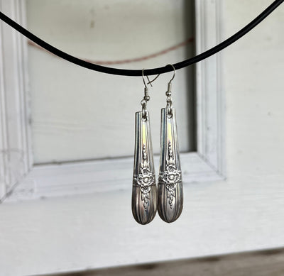 Vintage silverware earrings from 1941