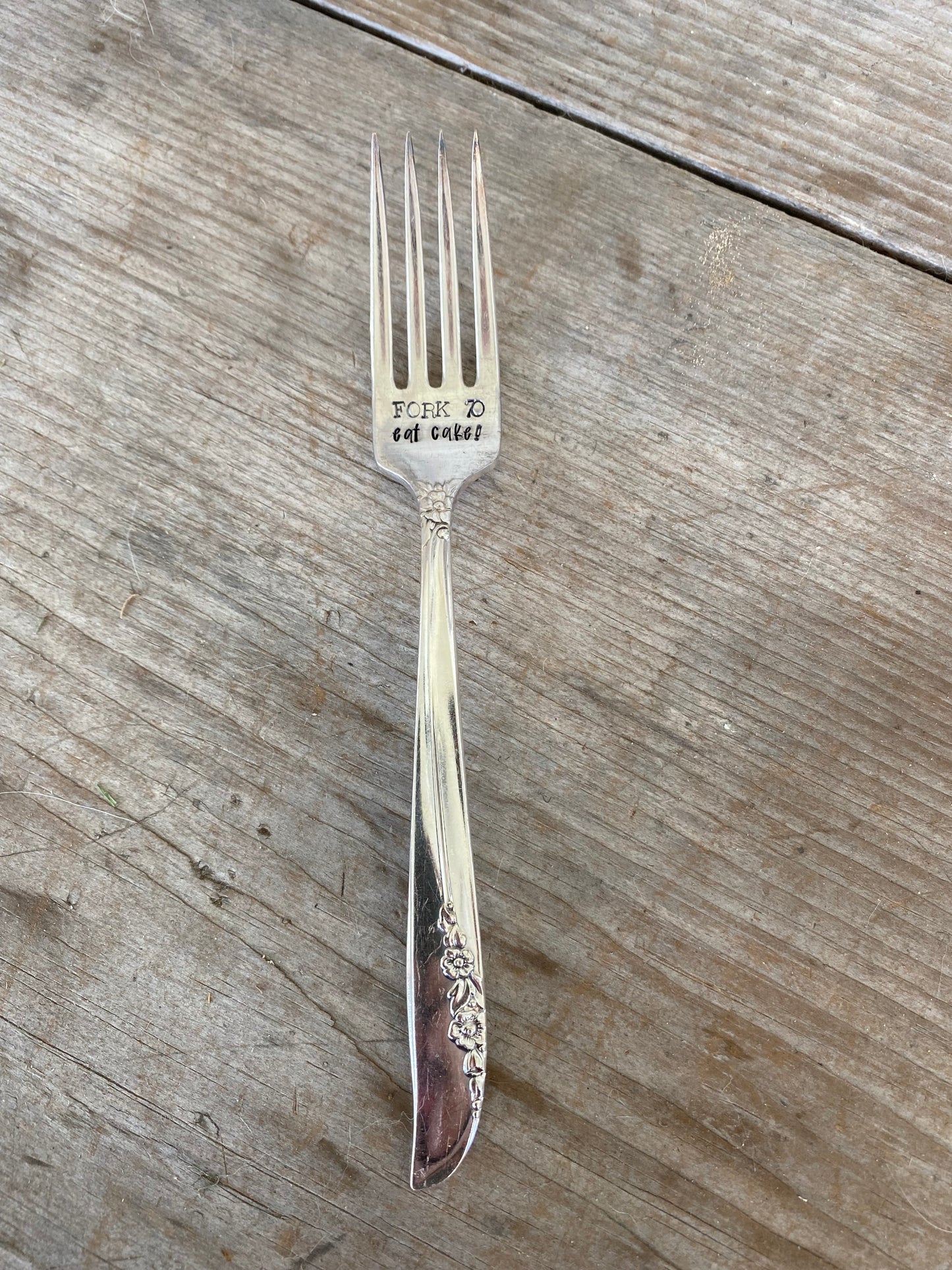 SALE Cake Fork - FORK 70 EAT CAKE