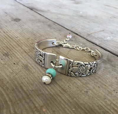 Coronation Spoon Bracelet with Beads