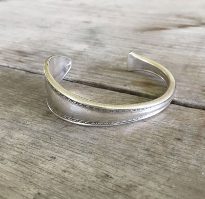 Sheraton Serving Spoon Upcycled Cuff Bracelet handstamped with BADASS
