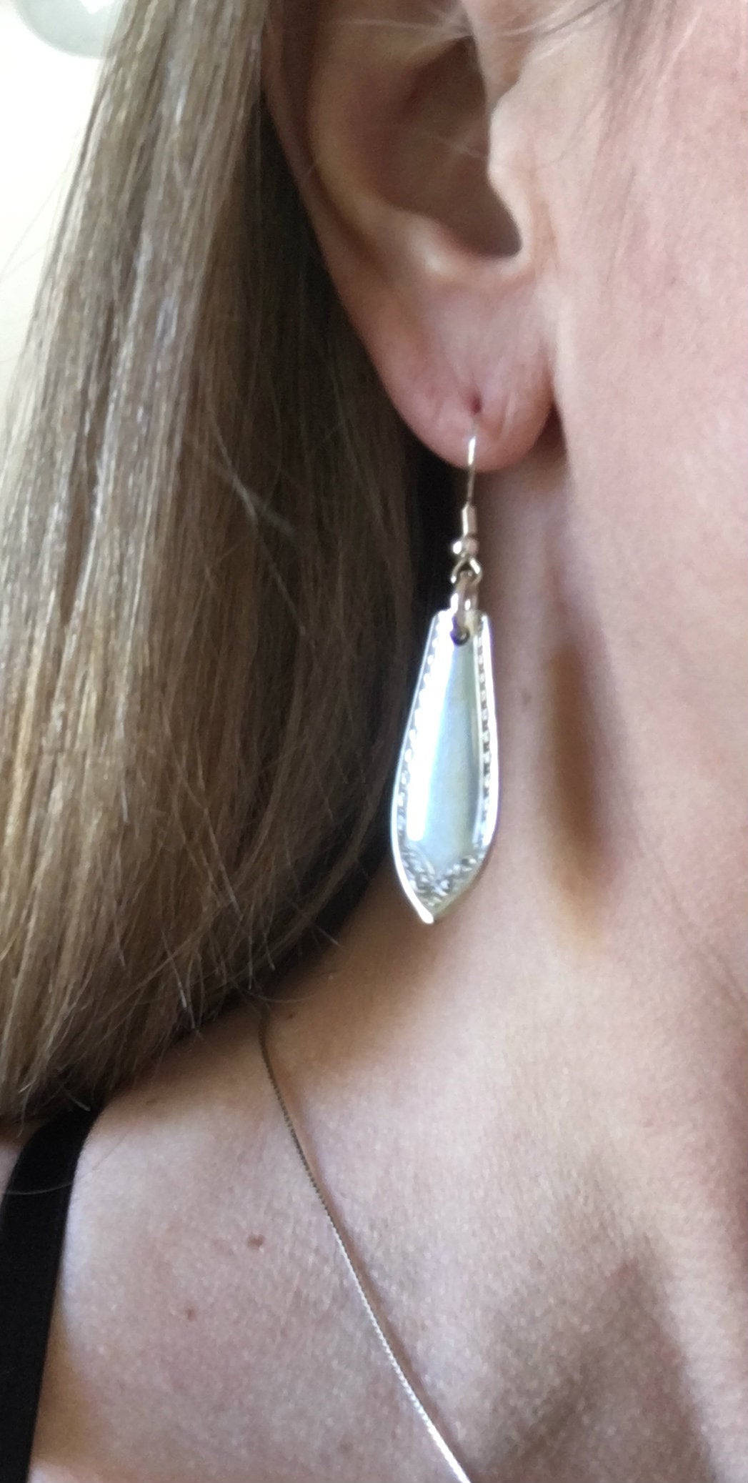 Sheraton Spoon Handle Earrings Shown on Model