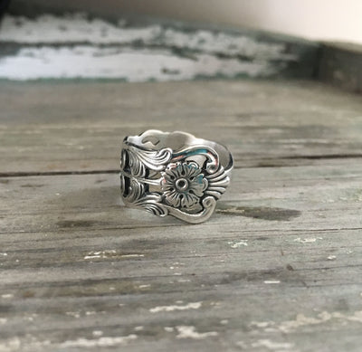 Size 7 Sterling Spoon Ring from Sweden Demi Tasse Spoon