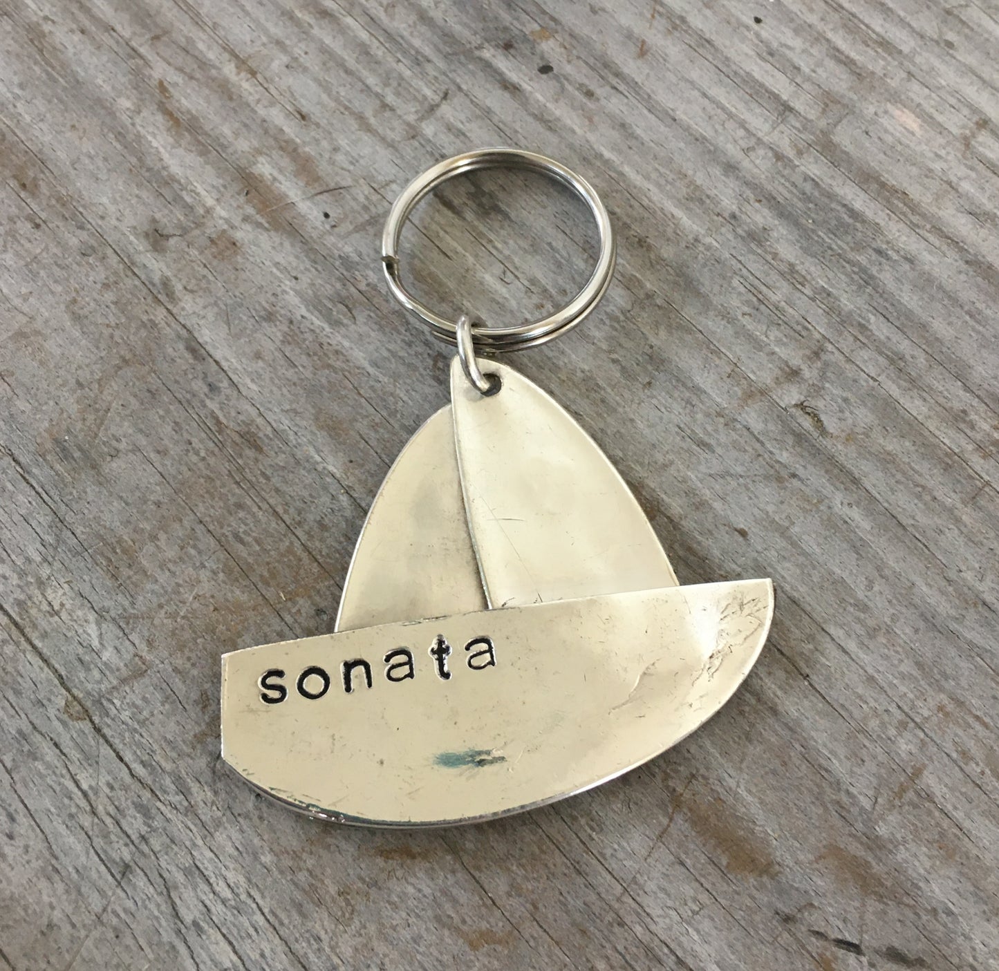 Spoon Sailboat Artisan Keychain - Made to Order
