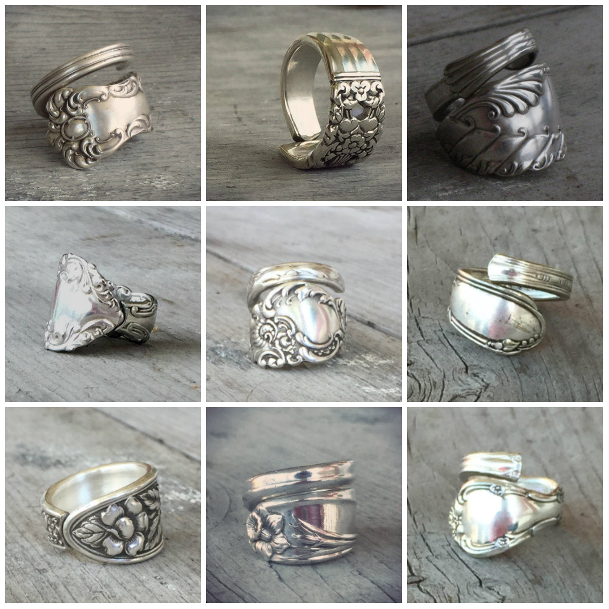 Silverware Rings Classic Spoon Rings | Handcrafted Silverware Jewelry | Laughing Frog Studio