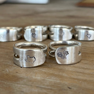 Fork Tine Ring - State of Texas - SIZE 8.5 - #6033