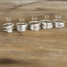 Fork Tine Ring - Double - BEATING HEART - SIZE 7.5 - #6028