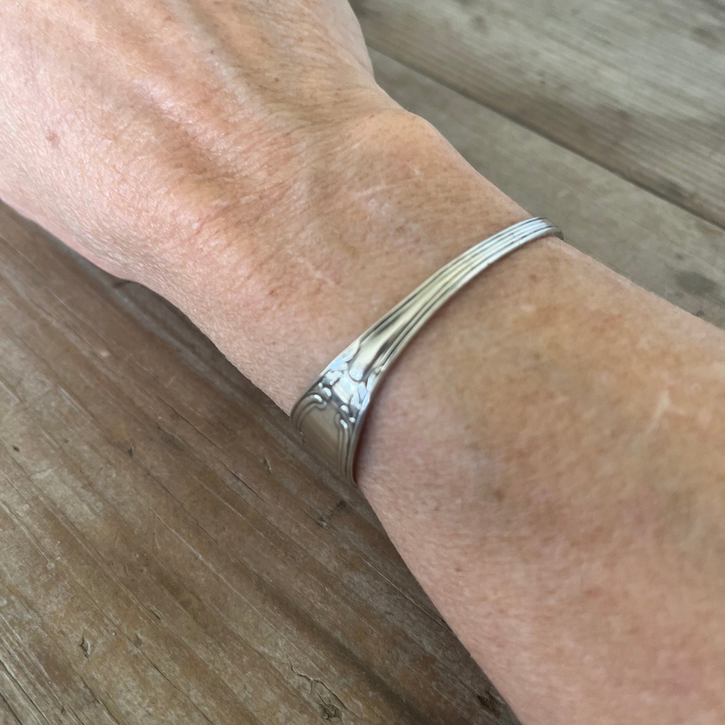 Spoon Cuff Bracelet with Heart End