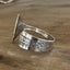 Vintage floral engraving of Romford perfectly imperfect hand-stamped spoon cuff bracelet - upcycled silverware cuff bracelet - handcrafted from upcycled vintage silverware - Laughing Frog Studio