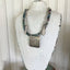 Handcrafted upcycled 1920s monogram G belt buckle necklace with vintage silverware bits - premium artisan jewelry
