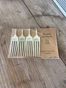 Fork Cheese Markers - Set of 4 - #5321