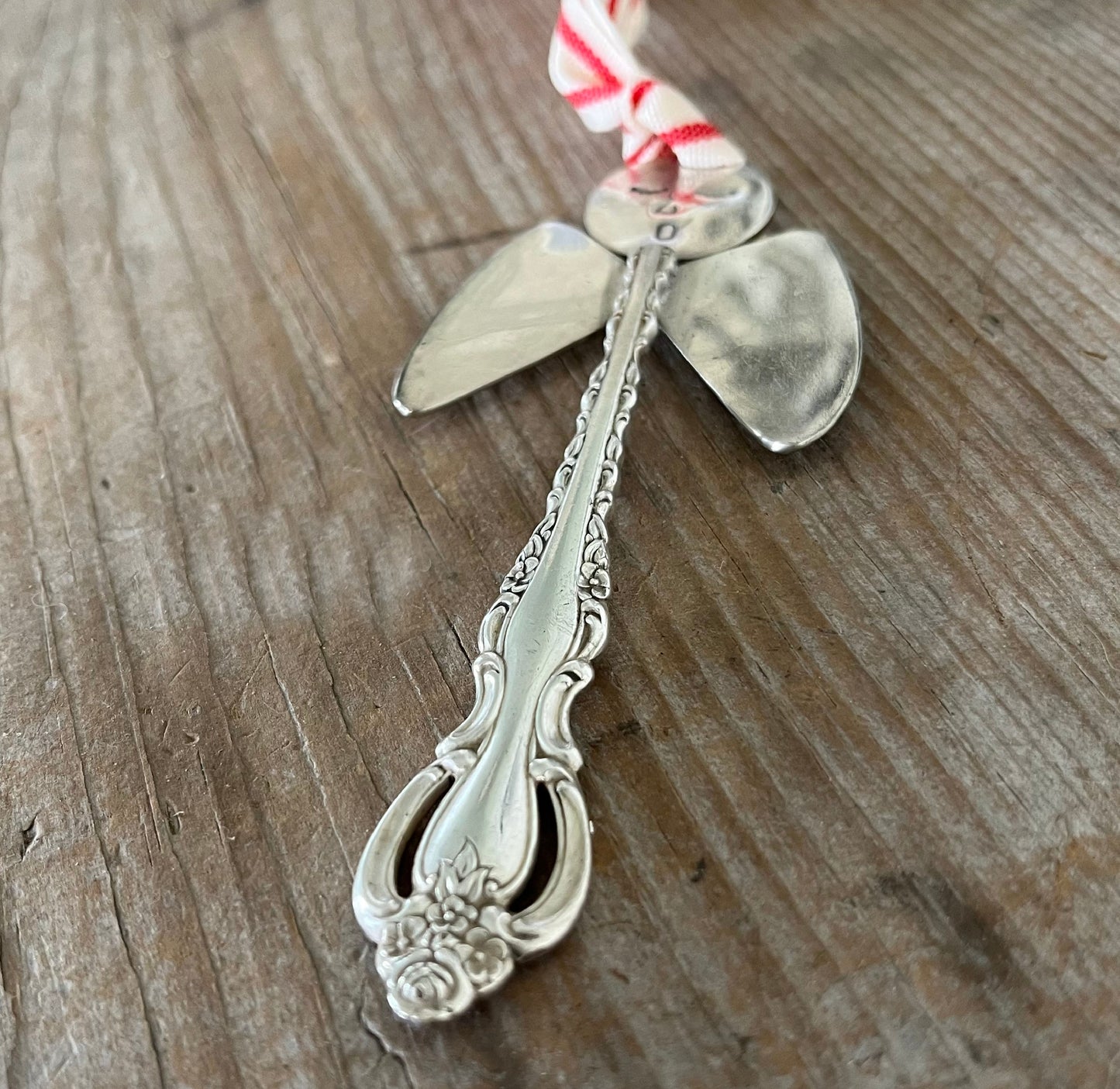 Artisan Angel Upcycled Silverware Ornament - SHELLY - #5339