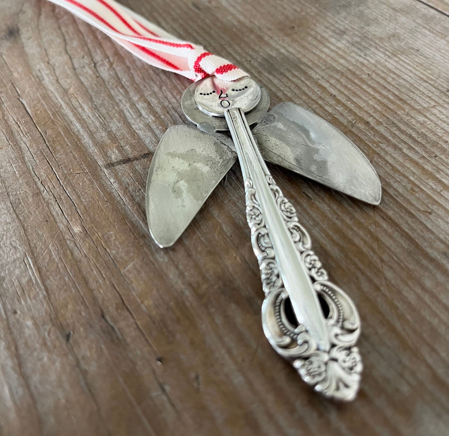 Artisan Angel Ornament from Upcycled Silverware - #5340