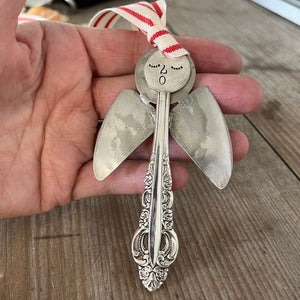 Artisan Angel Ornament from Upcycled Silverware - #5340