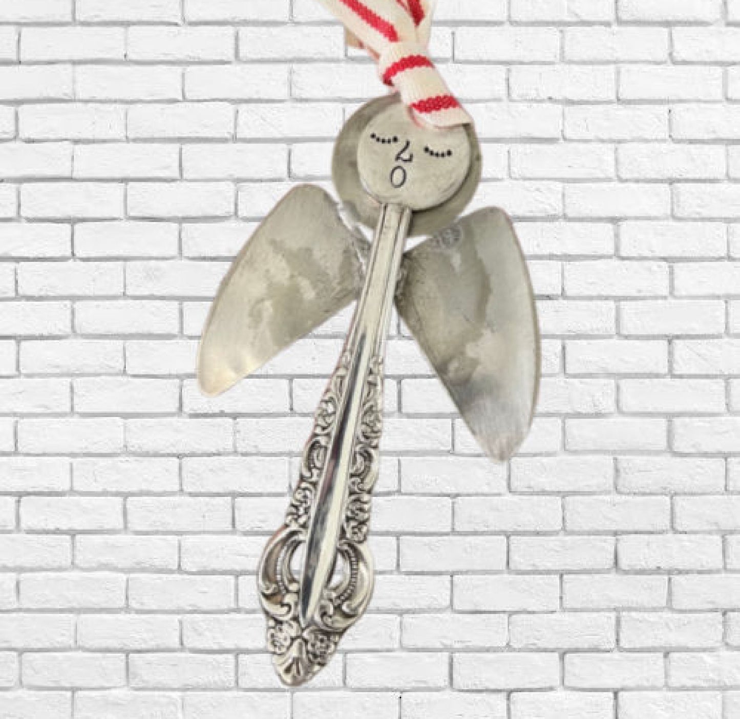 Artisan Angel Ornament from Upcycled Silverware - #5340