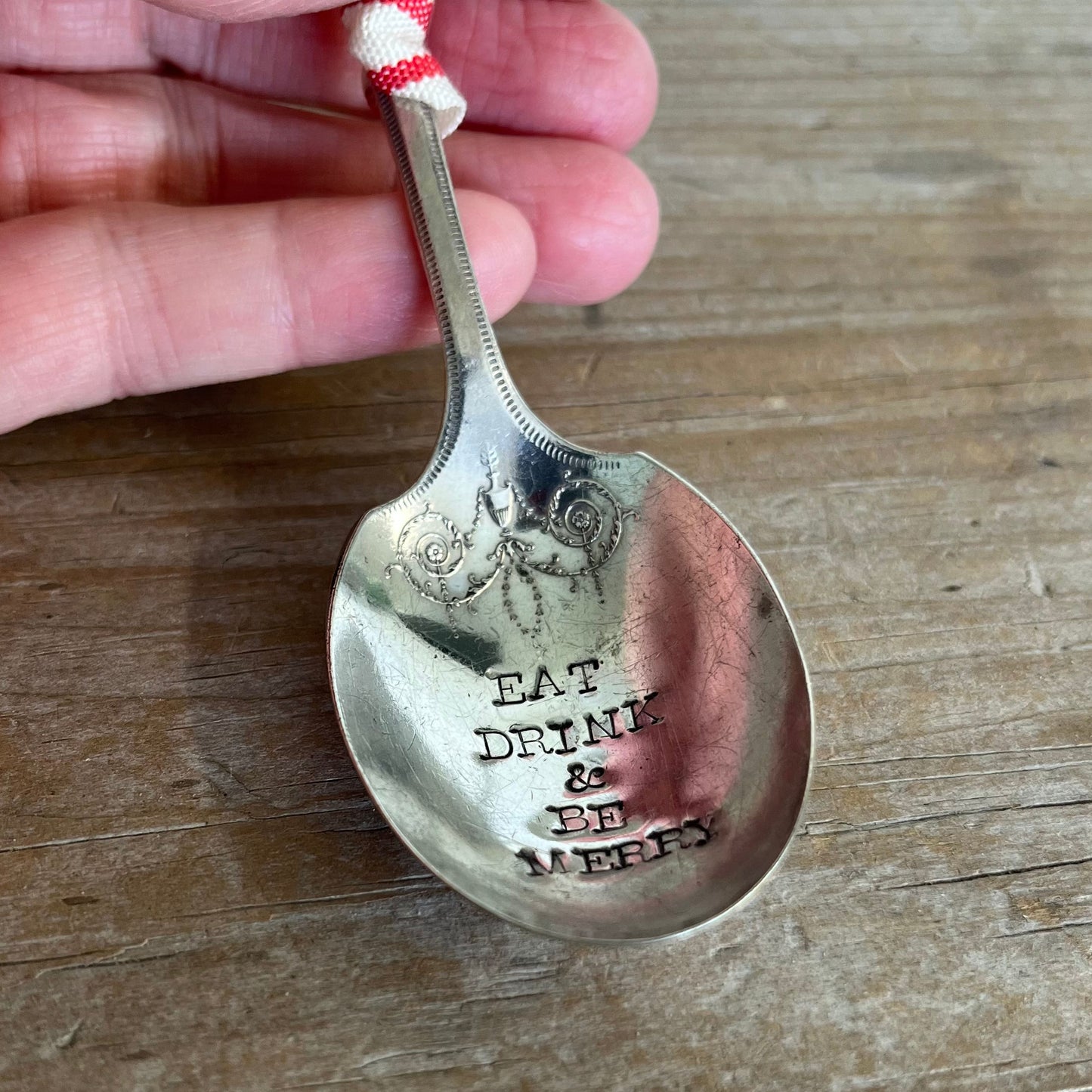 Stamped Spoon Ornament - EAT DRINK & BE MERRY