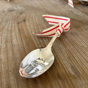 Stamped Spoon Ornament - PEACE ON EARTH - #5418