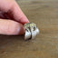 Close up of elephant sterling silver elephant demitasse spoon ring - handcrafted from upcycled vintage silverware - Laughing Frog Studio