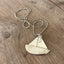 Handcrafted sailboat necklace made from upcycled vintage silverplate teaspoon bowls with anchor charm, one-of-a-kind nautical jewelry 