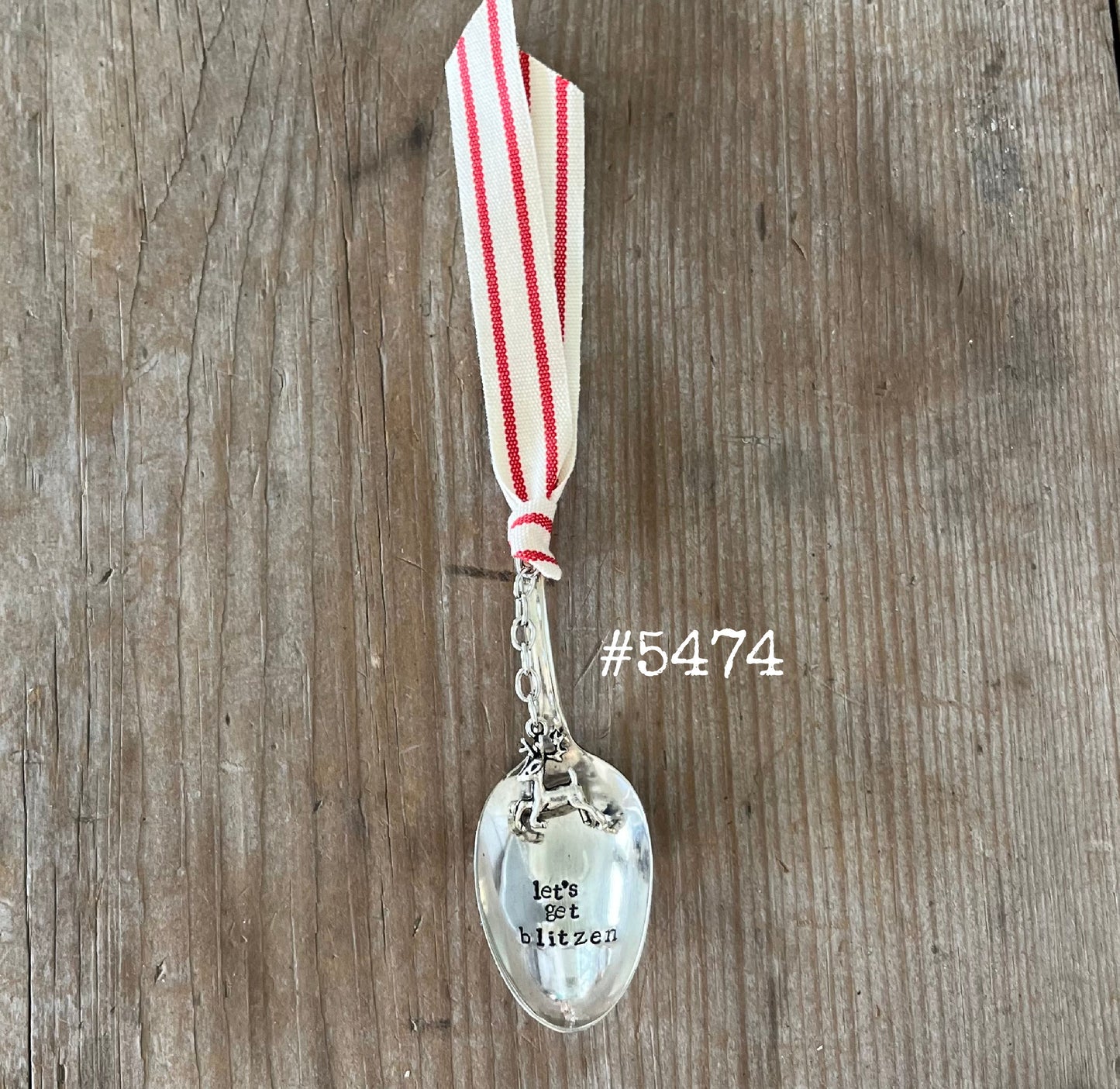 Stamped Spoon Ornament - LET'S GET BLITZEN
