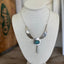 Southwestern Native Wings necklace with feather design - artisan vintage silverware jewelry