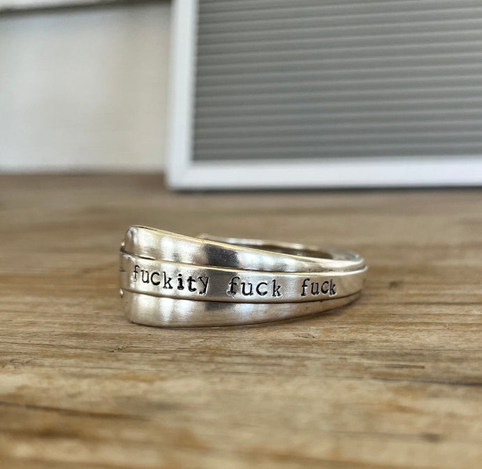 Spoon Cuff Bracelet - FUCKITY FUCK FUCK - STARLIGHT - #5565