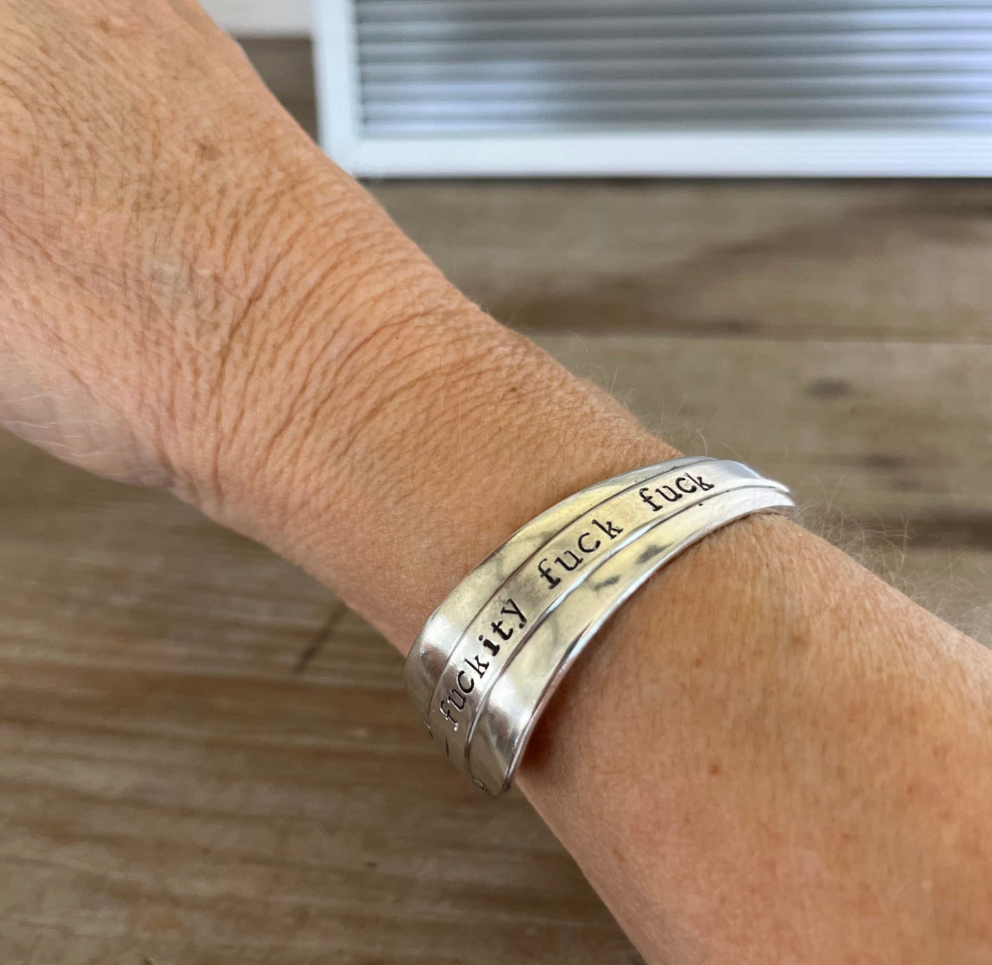 Spoon Cuff Bracelet - FUCKITY FUCK FUCK - STARLIGHT - #5565