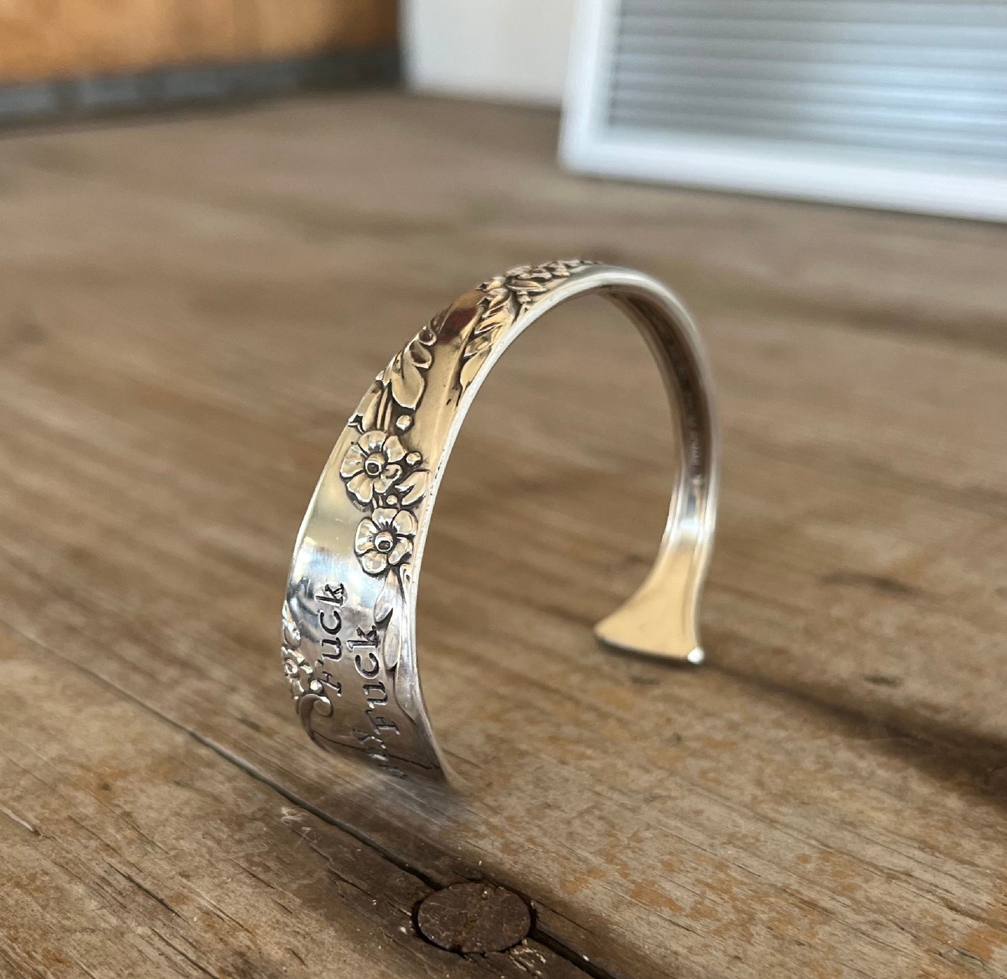 Spoon Cuff Bracelet - FUCKITY FUCK FUCK - #5593