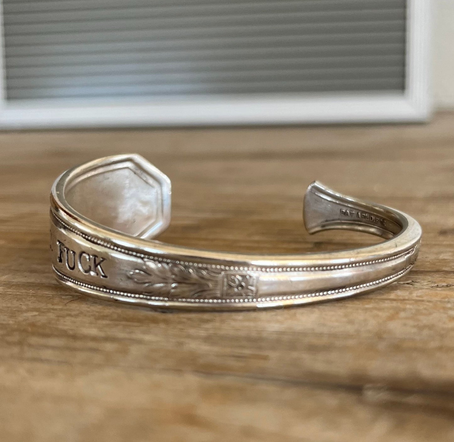 Spoon Cuff Bracelet - FUCKITY FUCK FUCK - #5594