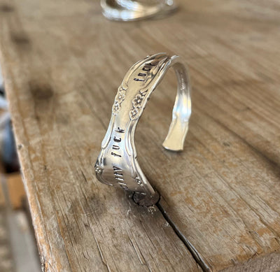 Spoon Cuff Bracelet - FUCKITY FUCK FUCK - #5596