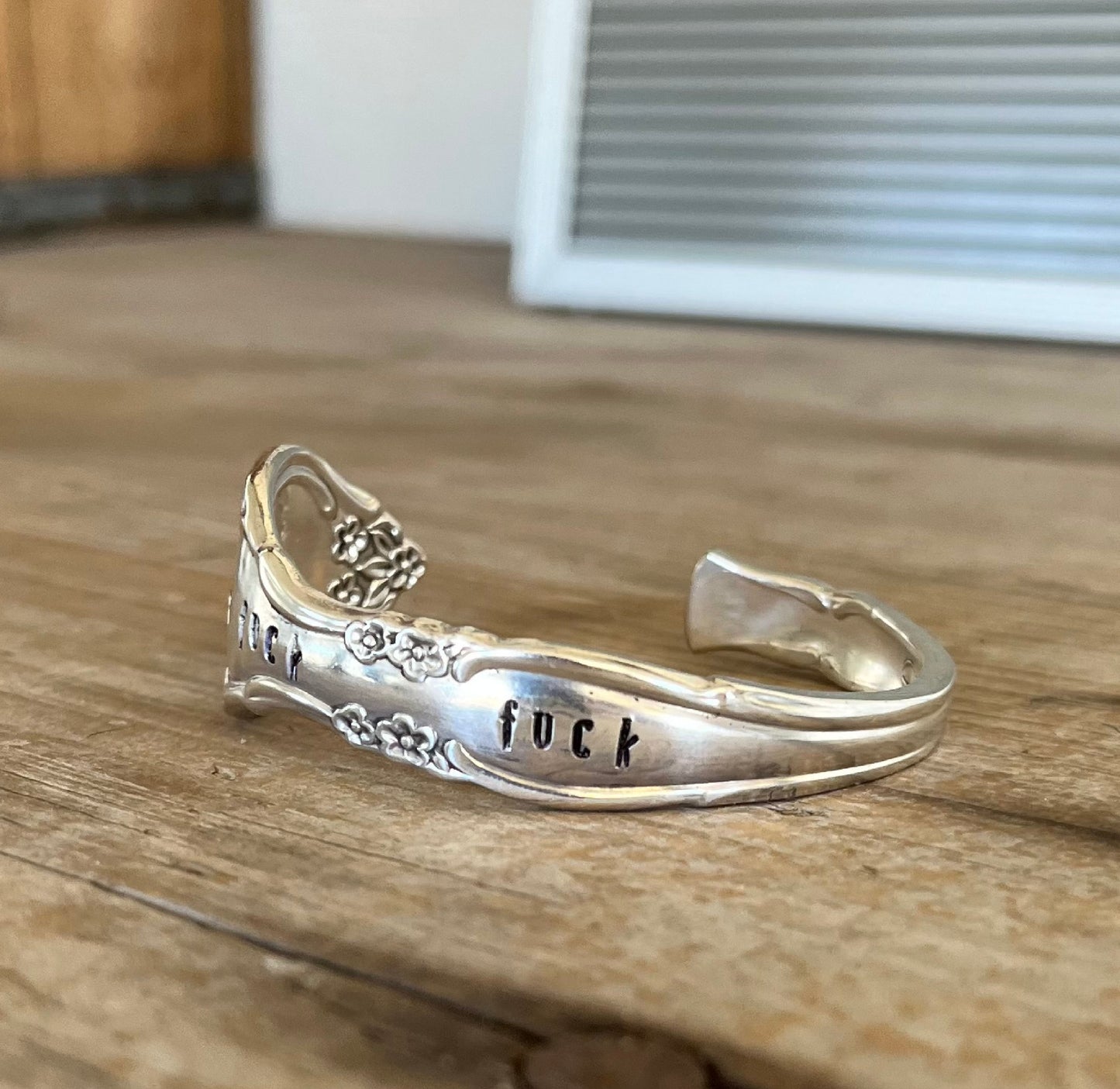 Spoon Cuff Bracelet - FUCKITY FUCK FUCK - #5596